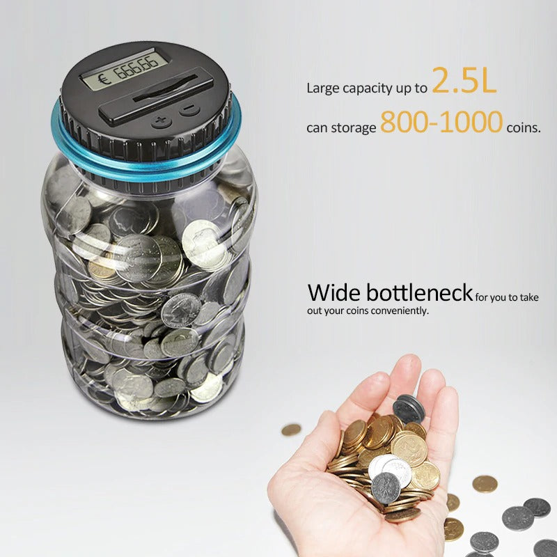 Digital LCD Counting Coin and Money Jar