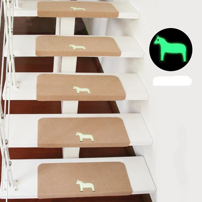 Set of 2 Non-Slip See Through Carpet Stair Treads
