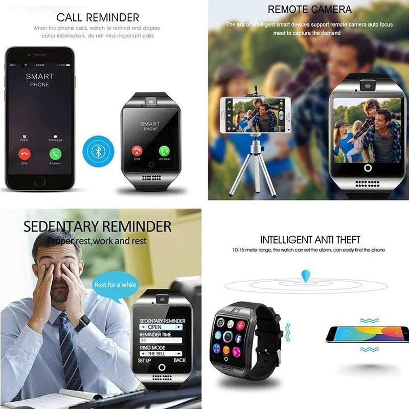 Smart watch with camera for android Bluettoth and waterproof