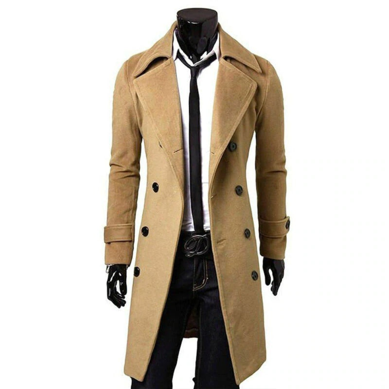 Mens Overcoat Camel Warm Winter Coat