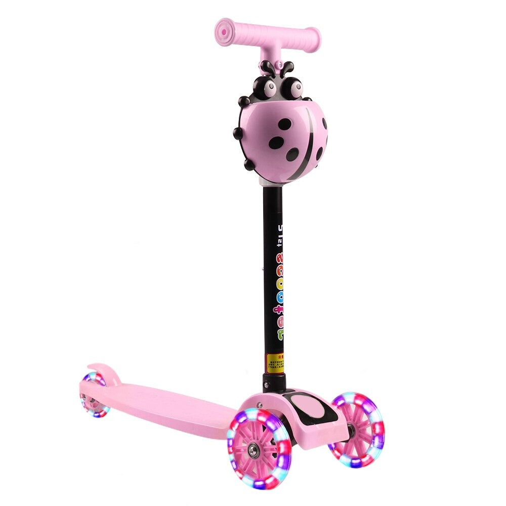 Folding Mini Micro Scooter Adjustable Height Micro Mini Deluxe Scooter with Attachable Basket Micro Kickboard Mini Scooter