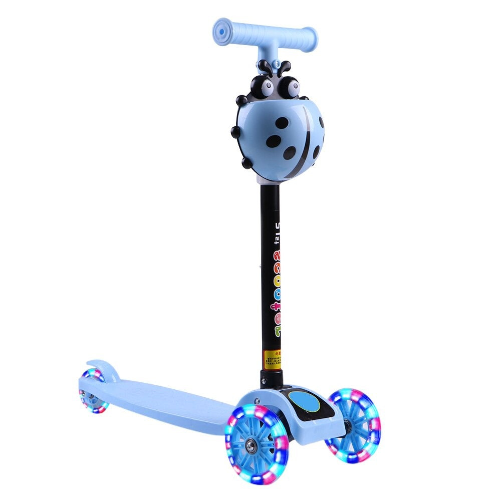 Folding Mini Micro Scooter Adjustable Height Micro Mini Deluxe Scooter with Attachable Basket Micro Kickboard Mini Scooter