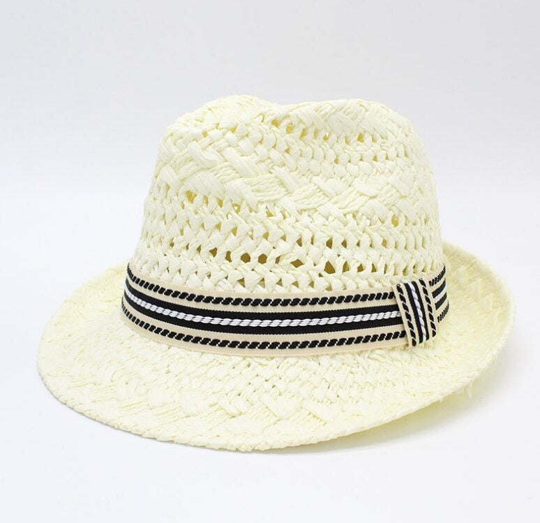 Mens Straw Fedora Hat Vintage Panama Hat