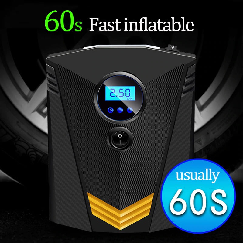Portable Car Air Compressor DC 12V Digital Tire Inflator Air Pump