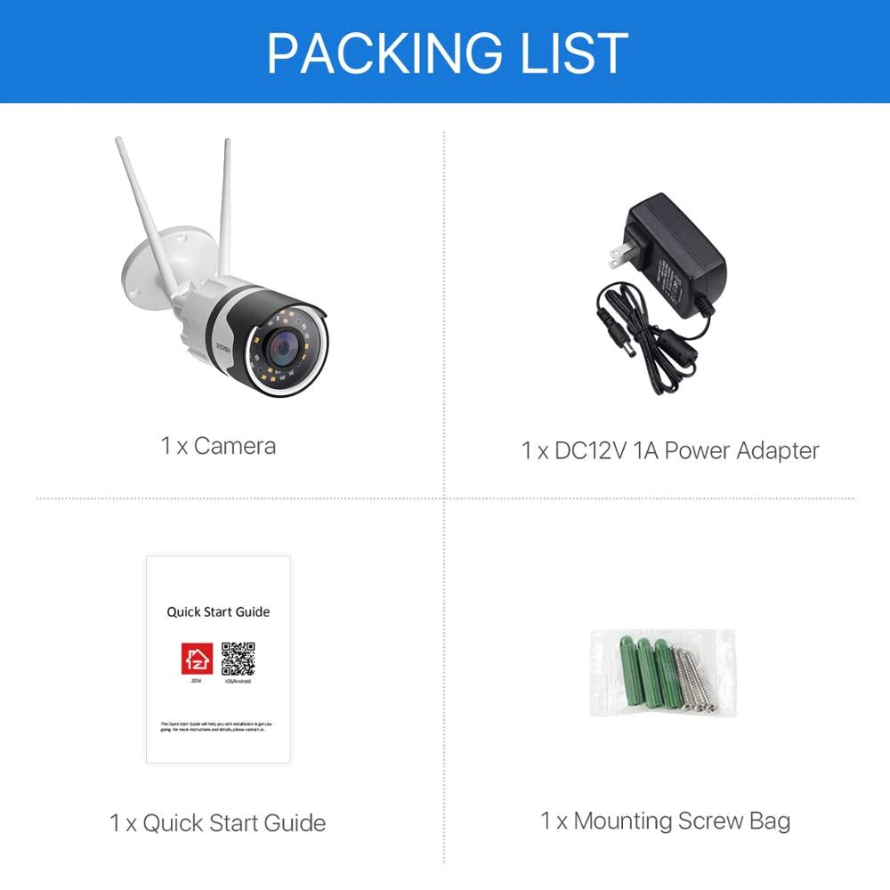 1080p Spotlight Outdoor WiFi Camera H.265 Waterproof