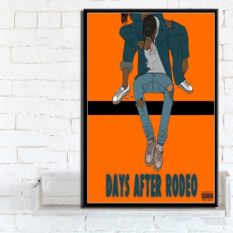 Hot Travis Scott Astroworld Rap Music Singer Wrapped Canvas