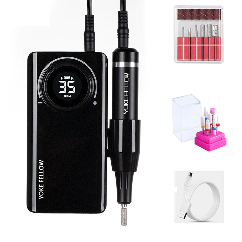 Portable 35000 RM Nail Drill Machine Full Professional Nail Drill Set Rechargable