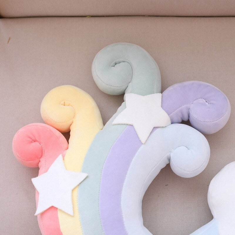 rainbow shaped pillow
