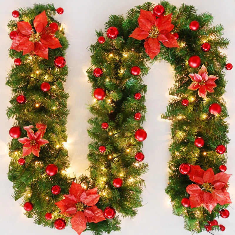 2.7M Pre Lit Christmas Garland
