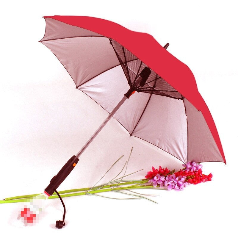 Umbrella with Fan and Spray Long-Handle Summer Umbrella