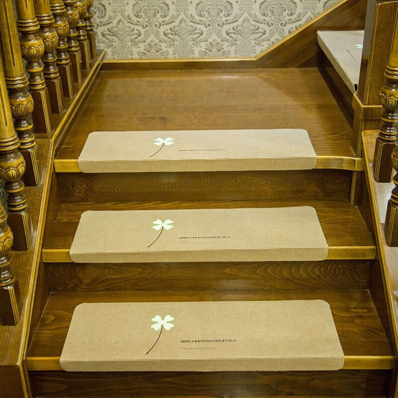 Set of 2 Non-Slip See Through Carpet Stair Treads