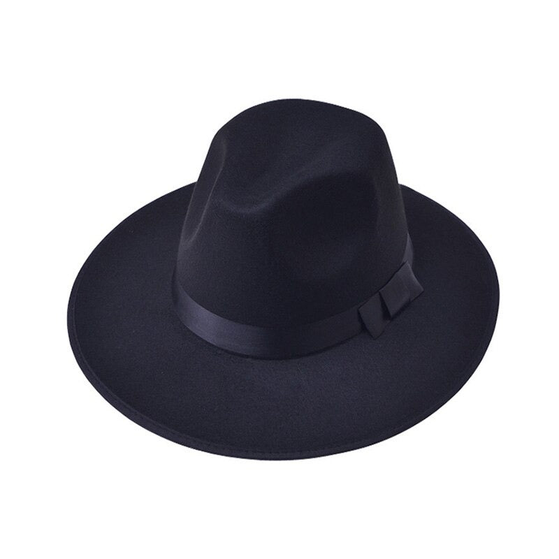 Woolen Women Hat Wide Brim Fedora Felt Fedoras Hats