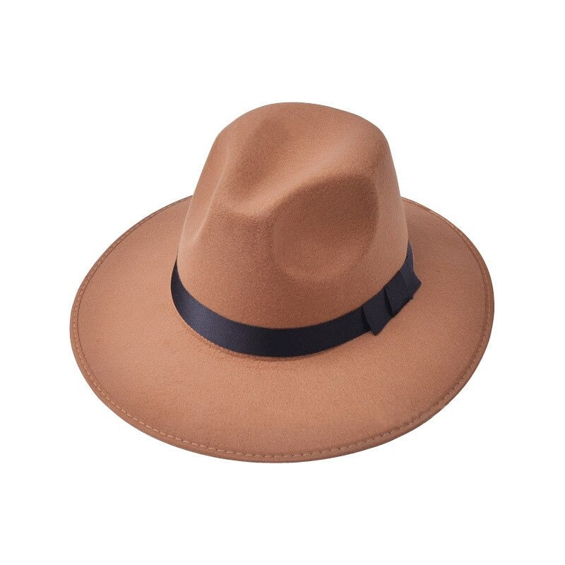 Woolen Women Hat Wide Brim Fedora Felt Fedoras Hats