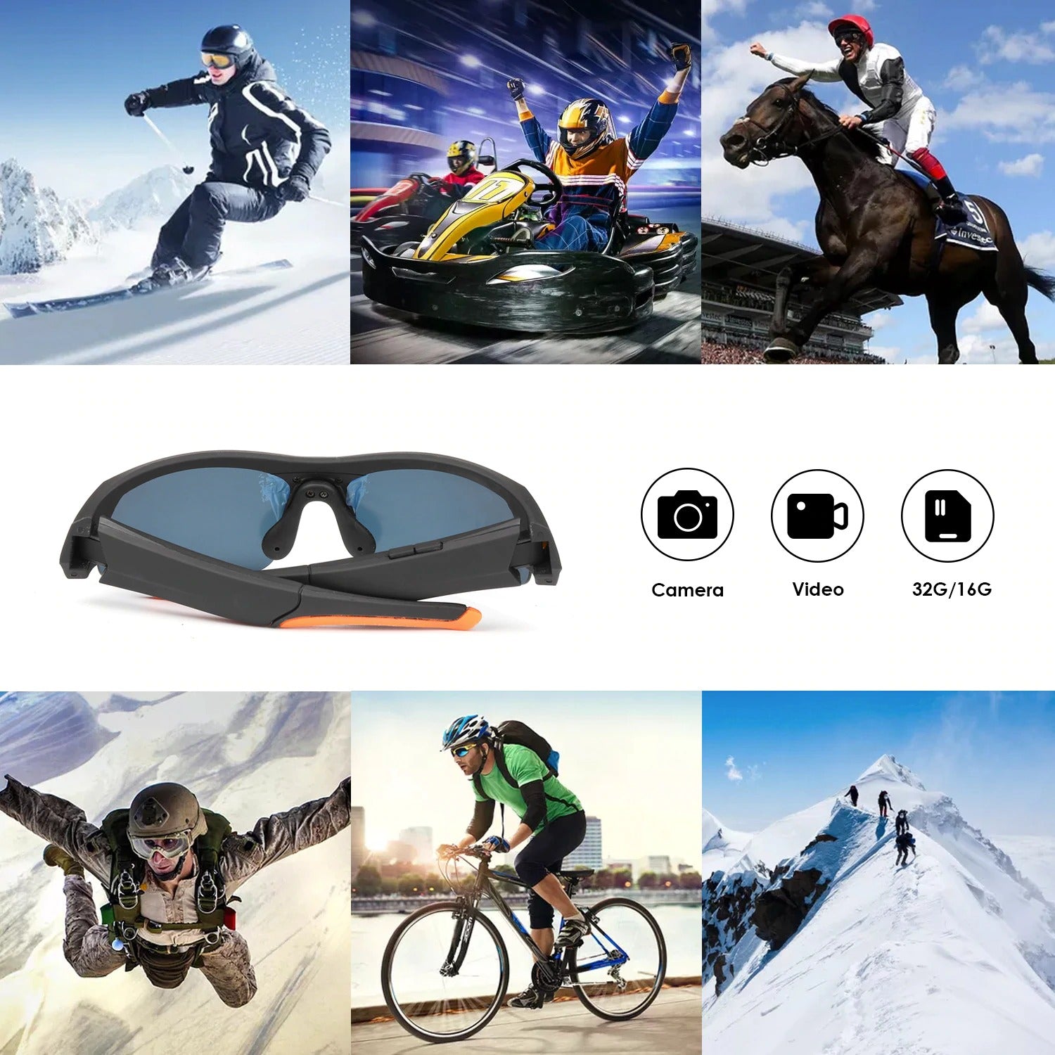 Eye Glasses with HD Built-In Camera Smart Mini Camera Glasses