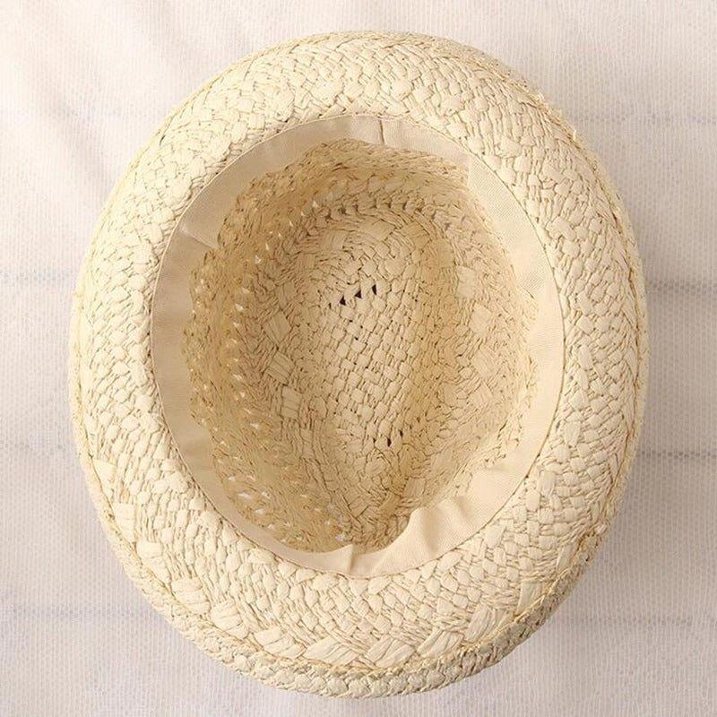 Mens Straw Fedora Hat Vintage Panama Hat