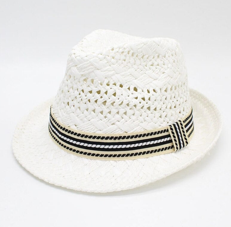 Mens Straw Fedora Hat Vintage Panama Hat