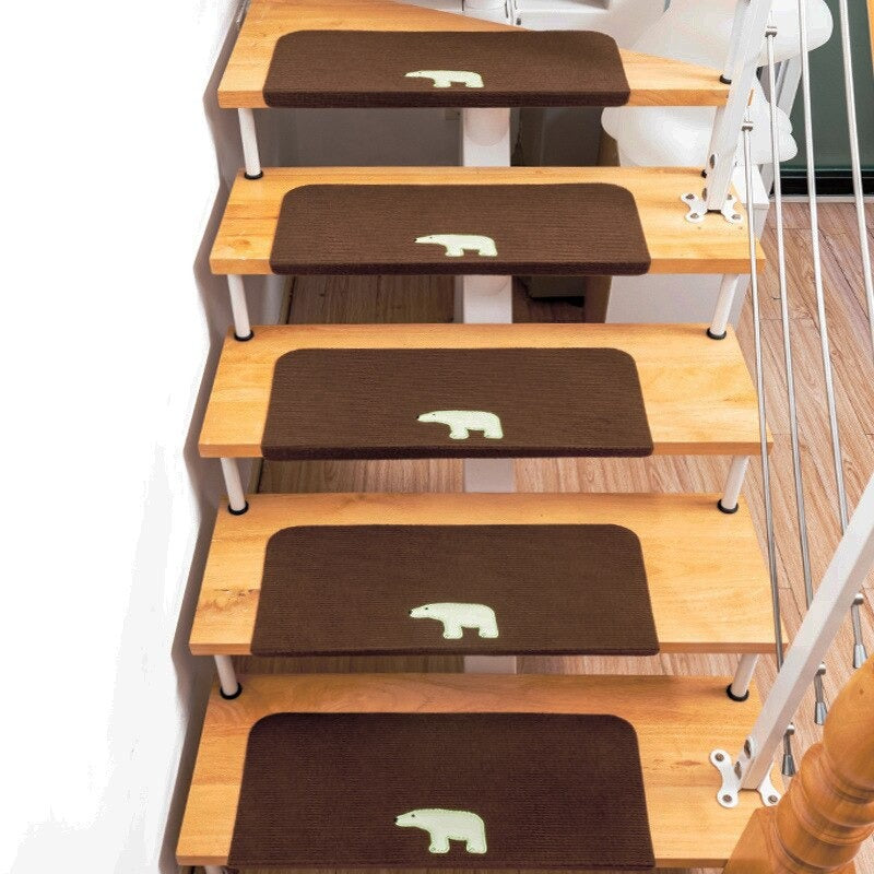 Set of 2 Non-Slip See Through Carpet Stair Treads