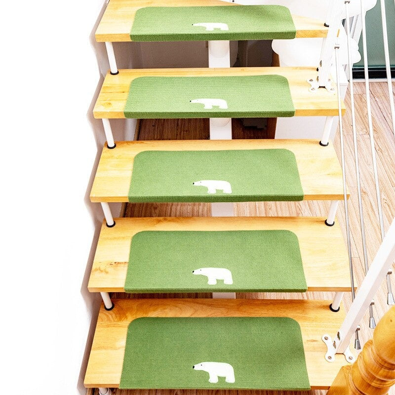 Set of 2 Non-Slip See Through Carpet Stair Treads