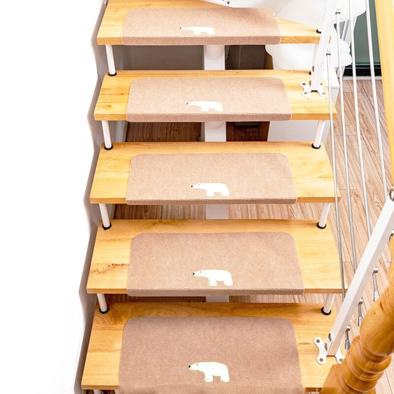 Set of 2 Non-Slip See Through Carpet Stair Treads