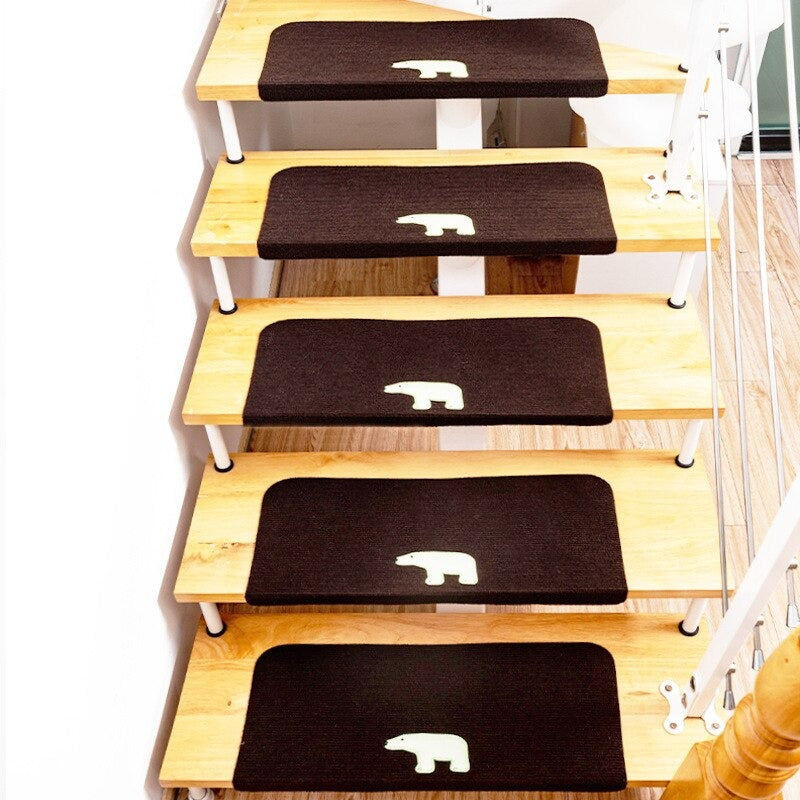 Set of 2 Non-Slip See Through Carpet Stair Treads