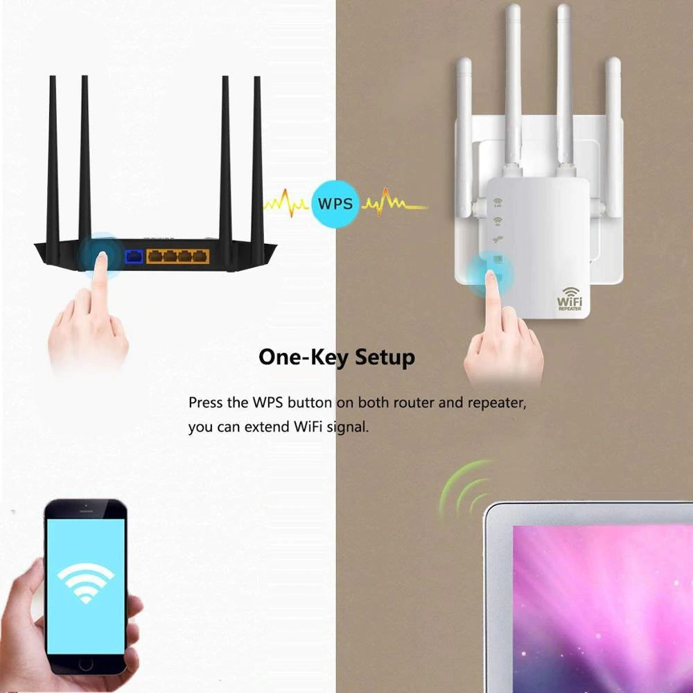 Wi-Fi Range Extender Wall Plug, Wireless Wi-Fi Signal Booster Repeater